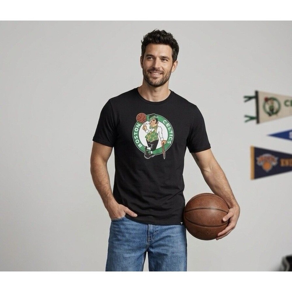 Fanatics Mens Boston Celtics NBA Graphic T-Shirt Black Shirt Medium M NWOT